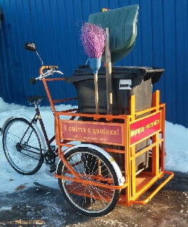 Велорикша для перевозки мусора-1